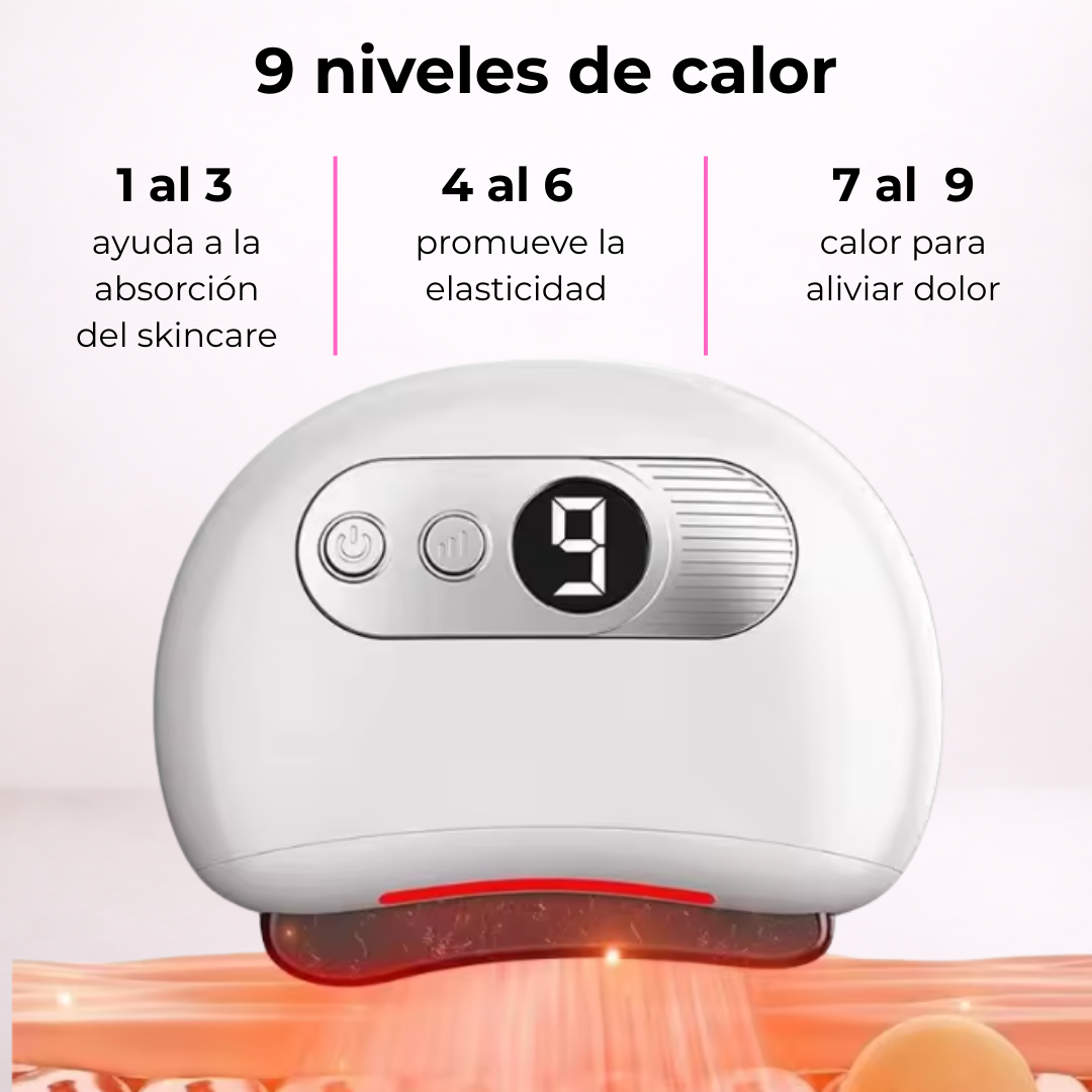 Gua Sha Inteligente – Masajeador con vibración y calor