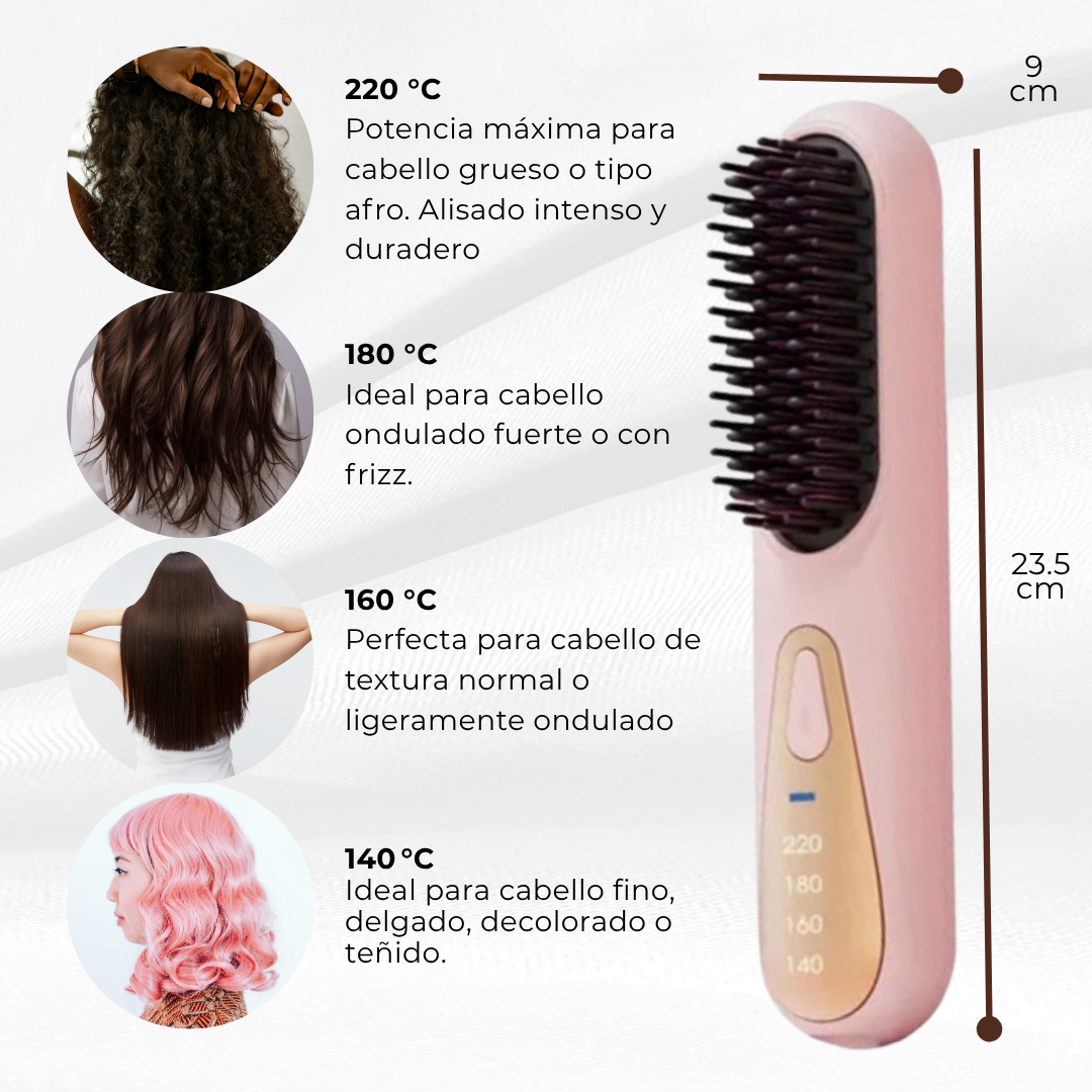 Alissa GO – Cepillo alisador recargable